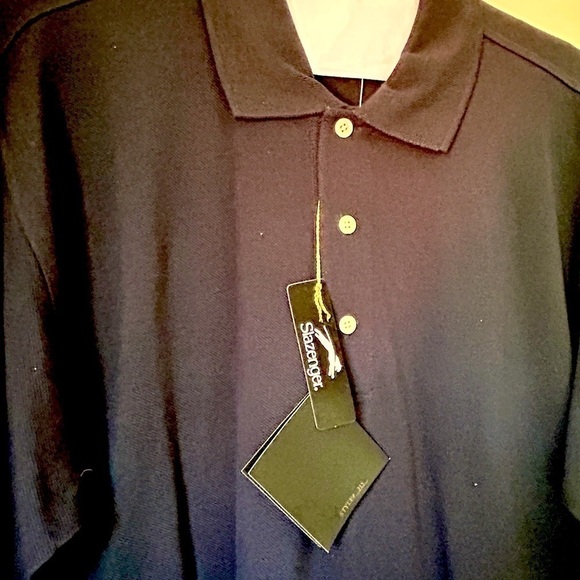 NWT mens navy blue golf shirt by Slazenger - Picture 2 of 6
